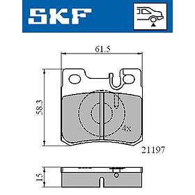 SKF Bromsbeläggssats, skivbroms VKBP 90373