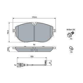 Bosch Bromsbeläggssats, skivbroms 0 986 460 082