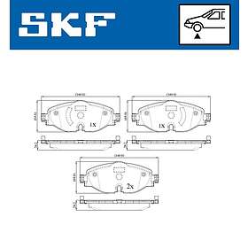 SKF Bromsbeläggssats, skivbroms VKBP 80104