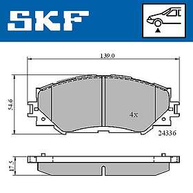SKF Bromsbeläggssats, skivbroms VKBP 80579