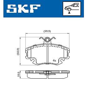 SKF Bromsbeläggssats, skivbroms VKBP 80050