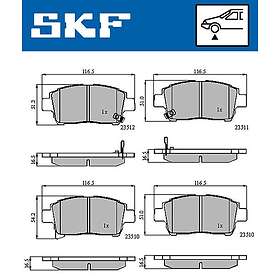 SKF Bromsbeläggssats, skivbroms VKBP 80382 A