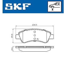 SKF Bromsbeläggssats, skivbroms VKBP 80040