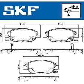 SKF Bromsbeläggssats, skivbroms VKBP 80322 A