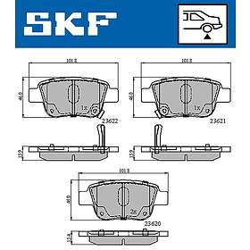 SKF Bromsbeläggssats, skivbroms VKBP 90384 A