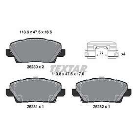 Textar Bromsbeläggssats, skivbroms 2628001