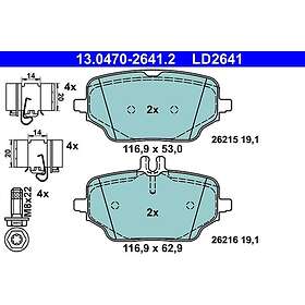 ATE Bromsbeläggssats, skivbroms 13,0470-2641,2