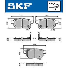 SKF Bromsbeläggssats, skivbroms VKBP 90282 A