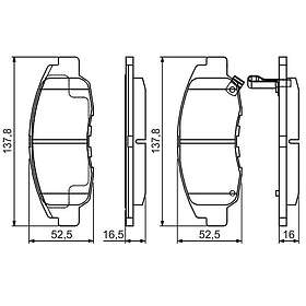 Bosch Bromsbeläggssats, skivbroms 0 986 495 153