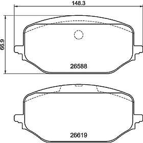 Brembo Bromsbeläggssats, skivbroms P 61 142