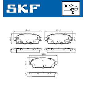 SKF Bromsbeläggssats, skivbroms VKBP 90033 A