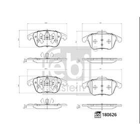 Febi Bromsbeläggssats, skivbroms BILSTEIN 180626