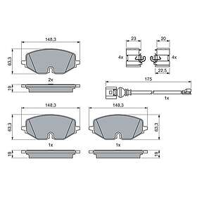 Bosch Bromsbeläggssats, skivbroms 0 986 460 072