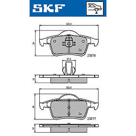 SKF Bromsbeläggssats, skivbroms VKBP 90261