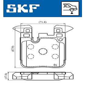 SKF Bromsbeläggssats, skivbroms VKBP 90554