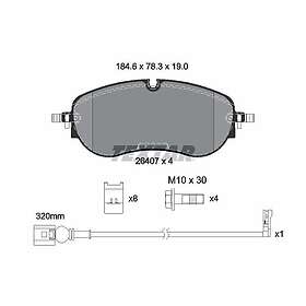 Textar Bromsbeläggssats, skivbroms 2640701