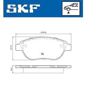 SKF Bromsbeläggssats, skivbroms VKBP 80022