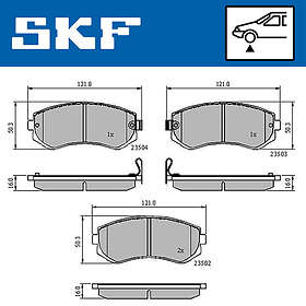 SKF Bromsbeläggssats, skivbroms VKBP 80535 A