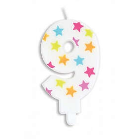 ScrapCooking Birthday Candles Number 9 Stars