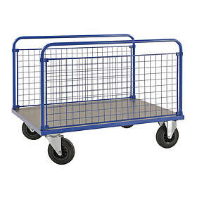 Kongamek Gavelvagn KM236-2 1000x700x900mm, 500kg, Blue/MDF, svart, Massivgummihj
