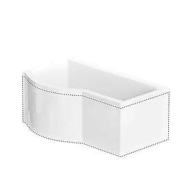 Nordhem L-Panel till Badkar Solvik L-panel Till 1500x900 Vit Nordurit PL1590NL