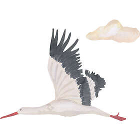 That's Mine Wallsticker Stork Small, White