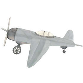 That's Mine Wallsticker Retro Flygplan, Blå