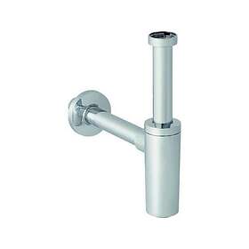 Geberit dip tube trap for washbasin horizontal outlet: d40mm g1 1/4 bright chrome-plated