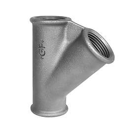 Georg-Fischer Tee 45° black 3/4