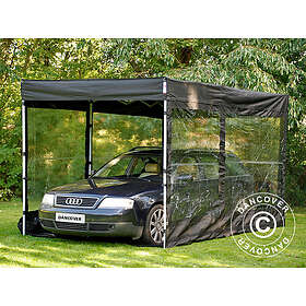 Dancover Hopfällbart garage, FleX Carcover, 3x6m, Svart