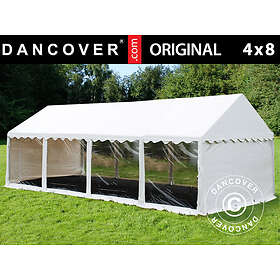 Dancover Partytält Festtält Original 4x8m PVC, Panorama, Vit