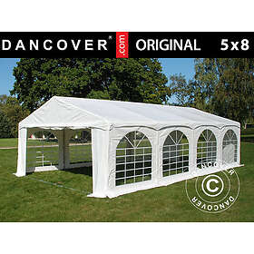 Dancover Partytält Festtält Original 5x8m PVC, "Arched", Vit