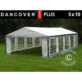 Dancover Partytält Festtält PLUS 5x10m PE, Grå/Vit