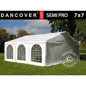 Dancover Partytält Festtält SEMI PRO Plus 7x7m PVC, Vit