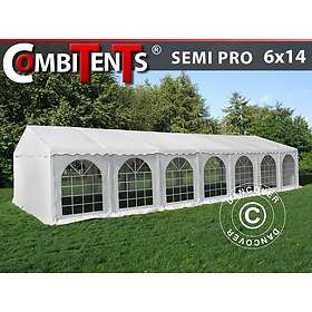 Dancover Partytält Festtält, SEMI PRO Plus CombiTents 6x14m, 5-i-1, Vit