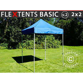 Dancover Snabbtält Depåtält Easy-up tält Eventtält Partytält FleXtents Basic v.2, 2x2m Blå