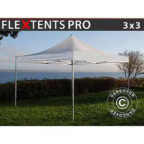 Dancover Snabbtält Depåtält Easy-up tält Eventtält Partytält FleXtents PRO 3x3m Transparent