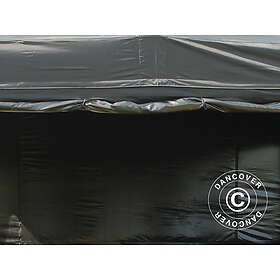 Dancover Snabbtält Depåtält Easy-up tält Eventtält Partytält FleXtents Steel 3x6m Svart, inkl. 4 sidor