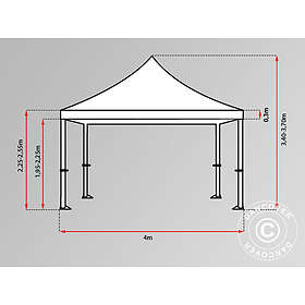 Dancover Snabbtält Depåtält Easy-up tält Eventtält Partytält FleXtents Xtreme 50