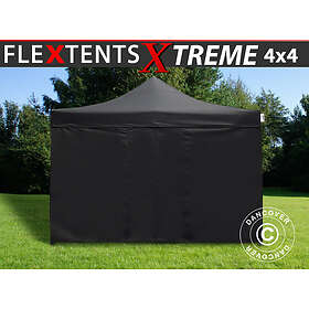 Dancover Snabbtält Depåtält Easy-up tält Eventtält Partytält FleXtents Xtreme 50 4x4m Svart, inkl. 4 sidor