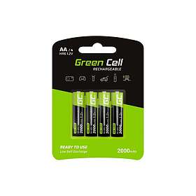 Green Cell Laddningsbara AA Batterier 2000mAh, 1.2V, 4-pack