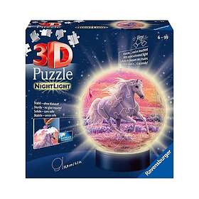 Ravensburger 3D Puzzle Ball Night Light Horses on the Beach
