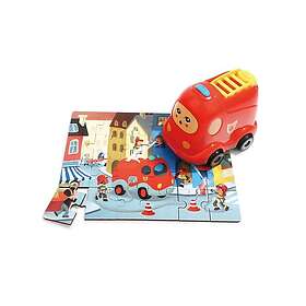 TopBright Toys Wooden Jigsaw Puzzle Fire Department with Fire Truck Trä