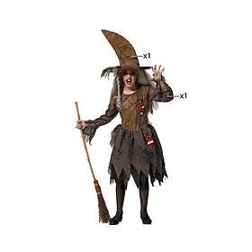Maskeraddräkt för barn Häxa Grön 7-9 år