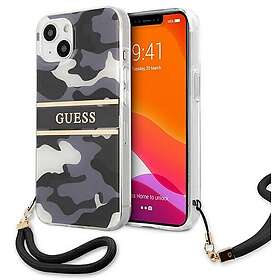 Guess Camo Case with Hand Strap (iPhone 13 Pro Max) Grå