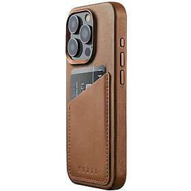Mujjo Full Leather Wallet Case (Apple iPhone 15 Pro) Vinröd