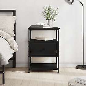vidaXL Sängbord svart 40x42x56 cm konstruerat trä 826023