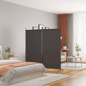 vidaXL Rumsavdelare 2 paneler brun 175x180 cm tyg 350259
