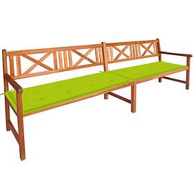 vidaXL Trädgårdsbench med dynor 240 cm massivt akaciaträ 3063833