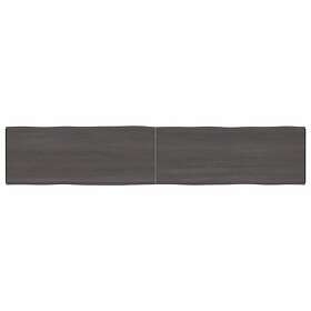 vidaXL Bordsskiva mörkgrå 200x40x4 cm behandlad massiv ek levande kant 364046